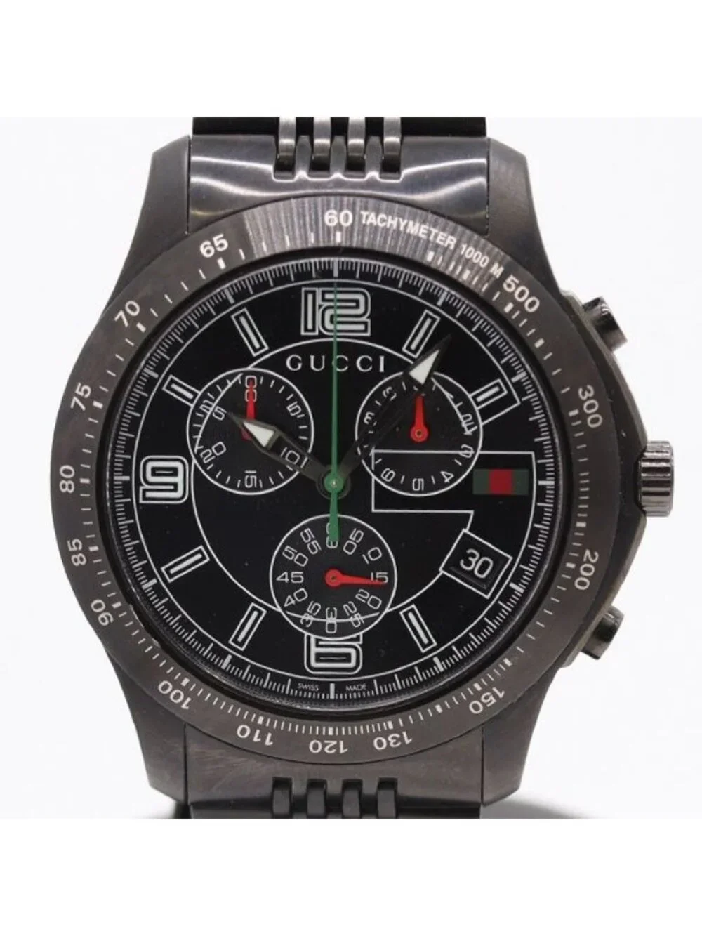 Gucci Timeless 126.2 Quartz Date Chrono Black Dial Watch